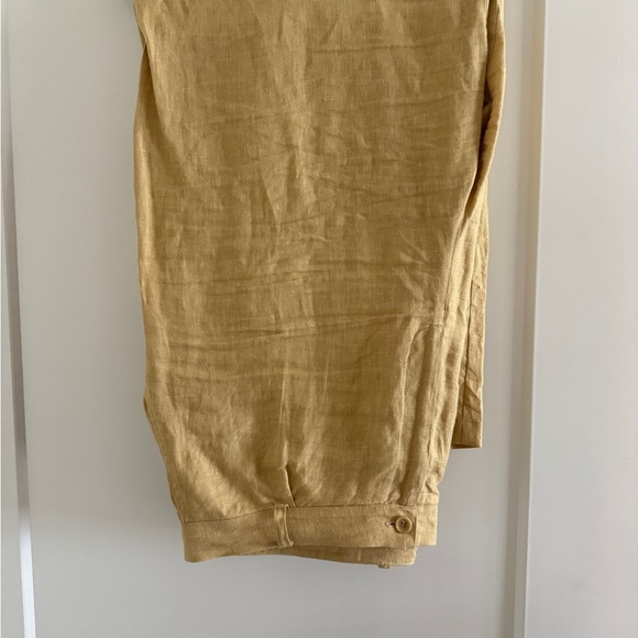 OZMA Linen Trouser- Hay - Picture 2 of 3